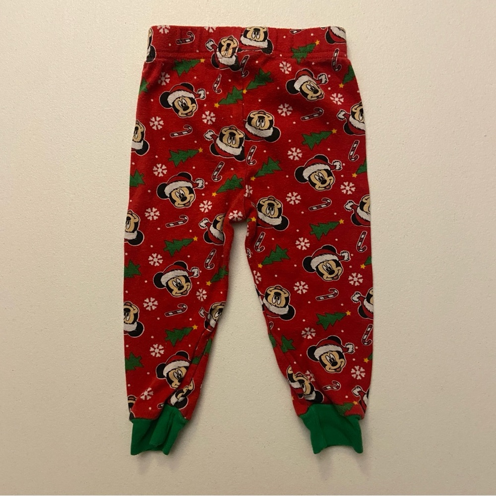 Disney Mickey Mouse baby Christmas pajama bottom pants. Size 24m.